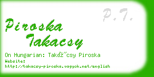 piroska takacsy business card